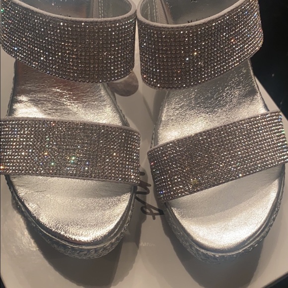 Brand new bejeweled wedge sandals - Picture 2 of 2